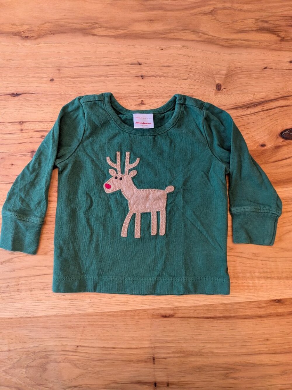 Hanna Andersson Rudolph Christmas Long-Sleeved Shirt - 12-18 mos.